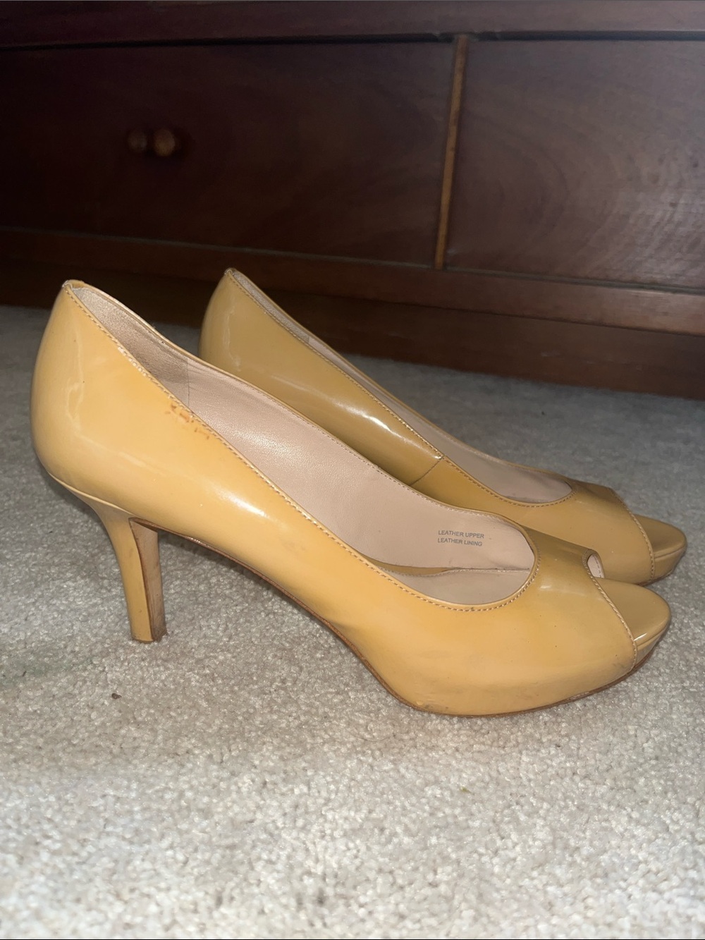 Via Spiga stilettos brandy nude Peep-Toe Leather
